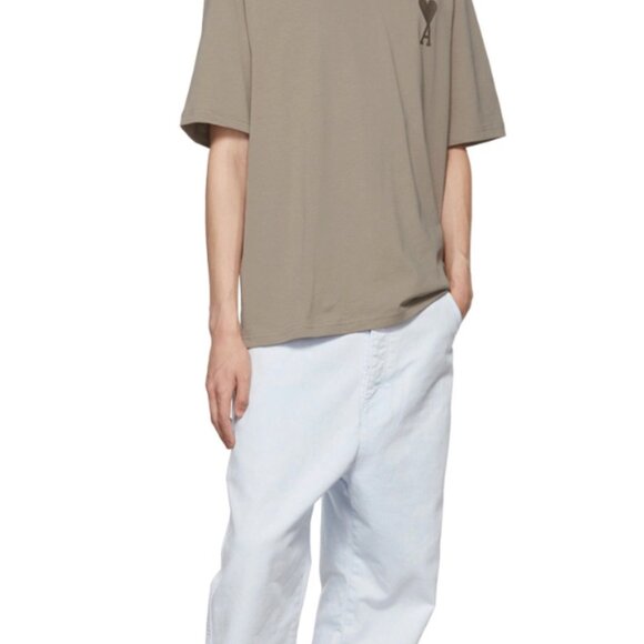 Ami Paris Ami de Coeur Taupe T-Shirt – XL, Unisex Fit - Picture 4 of 7